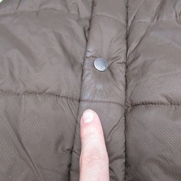 Burton Vest Women Small Brown Dryride Rancher Faux Fur Trim Insulated Puffer - Picture 3 of 13